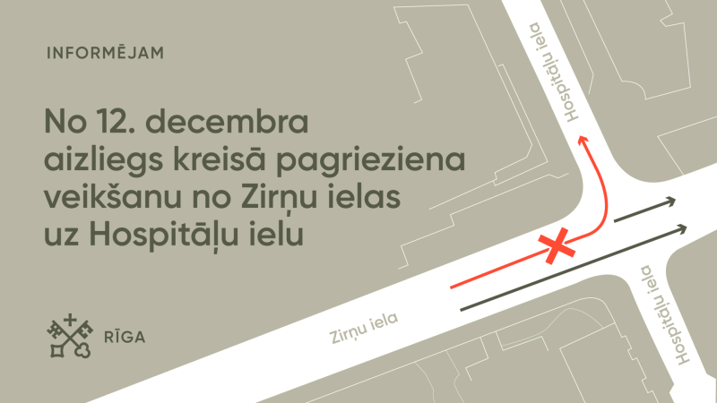 Vizuālis par kreisa pagrieziena aizliegumu