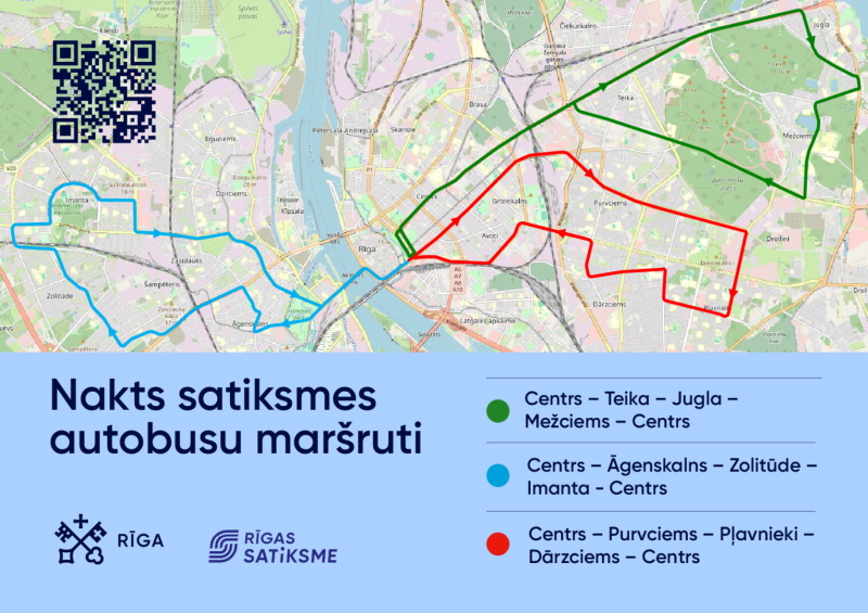 Nakts satiksmes autobusu maršruti